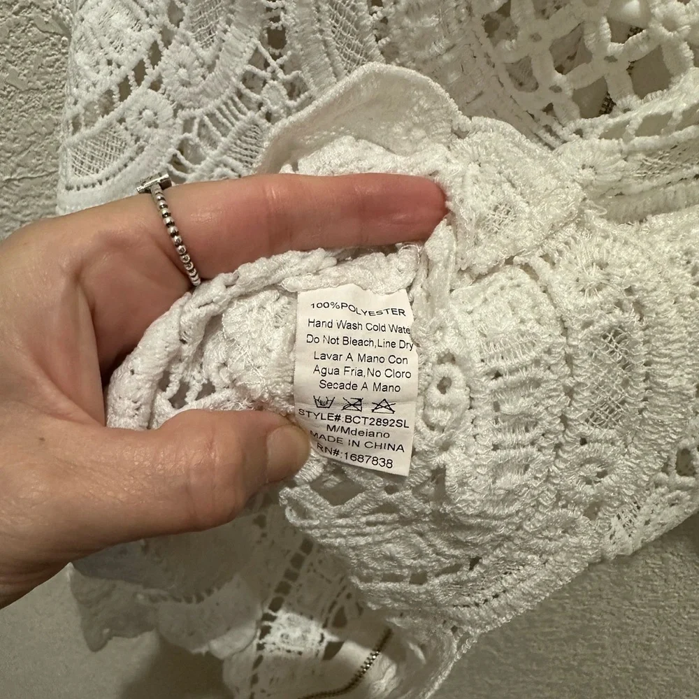 White Lace Sleeveless Top